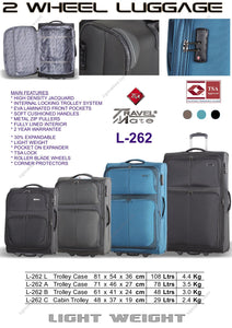 10019 L-262 61CM JACQUARD 2 WHEEL LUGGAGE