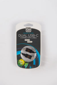 2M DUAL USB-C Connector Cable
